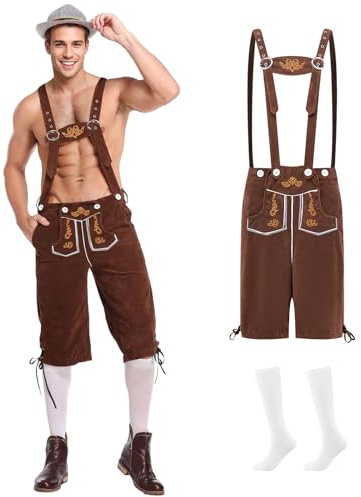 Harsever Ensemble de costume traditionnel Oktoberfest pour homme (style B, XL)