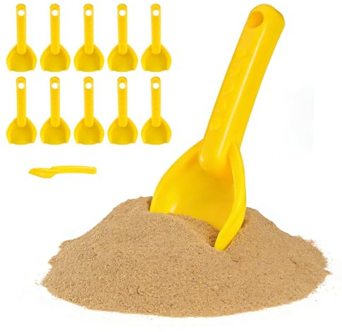 jojofuny 12 palas de playa para niños, 17 cm, juguetes de arena de plástico para playa, jardín y nieve, ideales para niños para jugar al aire libre