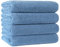 Polyte - Premium-Mikrofaserbadetuch - fusselfrei & schnelltrocknend - Blau - 145 x 76 cm - 4 Stück