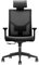 MIIGA Bürostuhl Ergonomisch Schwarz Homeoffice Nylon Mesh Kopfstütze verstellbare Sitzhöhe Armlehne Rückenlehne Rückenschonend Drehstuhl bis 150kg