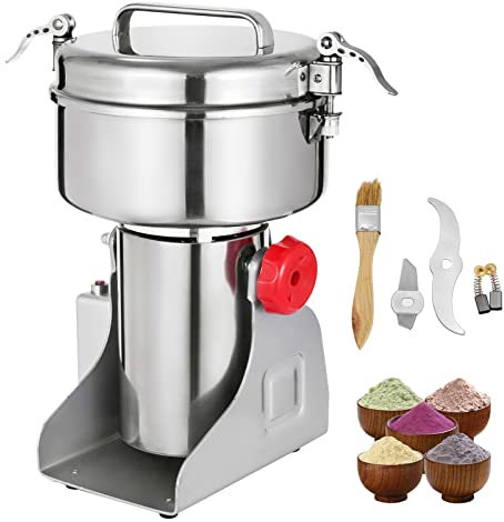 1000g Molino eléctrico de granos de cereales 2800W 25000r / Min Molinillo de linaza Nuez moscada Molinillo de nueces de acero inoxidable Moler Hierbas Plantas medicinales Especias Cereales y frijoles