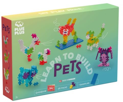 PLUS PLUS - 275 mattoni da costruzione multicolore - Il mondo degli animali - Gioco di costruzione per bambini dai 3 anni - Gioco educativo per ragazza e ragazzo - PP3962