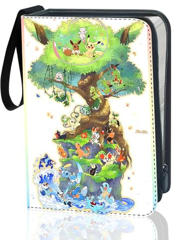Sammelalbum für Karten, 55 Seiten 440 Karten Kapazität Sammelkarten Album, Karten Sammelalbum 4-Pocket, Karten Ordner Hefte, Tragbarer Wasserdichter Kartenhalter Sammelheft, Geschenk für Kinder.（006）