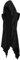 Runcati Herren Rüschen Jacke Lange Kapuze Ärmellos Schal Kragen Cardigan Drapiert Einfarbige Leichte Cape Mantel,Schwarz,M