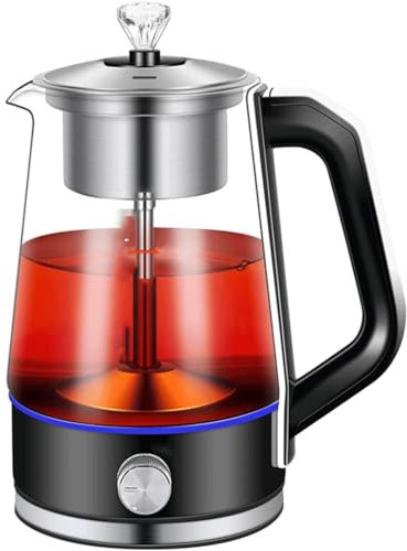 OZLMBERN Teiera Automatica per Uso Domestico Teiera a Vapore Spray per teiera Nera Teiera elettrica isolata in Vetro Teiera per Fiori Pu Erh