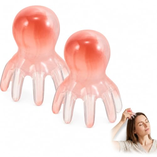 Homoyoyo Lot de 2 peignes de massage en forme de griffe de pieuvre pour la relaxation du corps, massage manuel en profondeur pour la rose contre la chute des cheveux