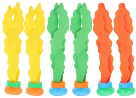 ibasenice Lot de 6 Jouets de plongée aux algues pour Enfants - Jouet Aquatique coloré pour Les Petits nageurs - Favorise Les compétences de plongée et Le Plaisir en Plein air