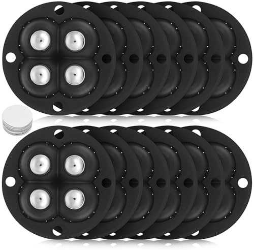 Zerodeko Lot de 12 Mini roulettes Auto-adhésives 360° Pivotantes en Abs Billes en Acier Inoxydable, roulettes Silencieuses pour Meubles et Petits Appareils Électroménagers, Cuisine, Salon