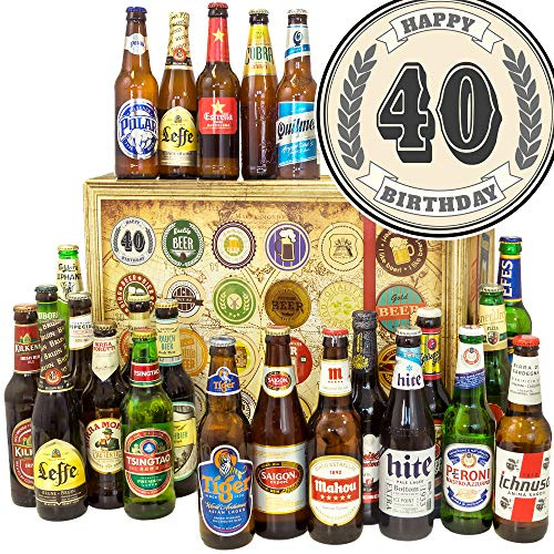 40. Geburtstag - 24 Biere aus der Welt - Geschenke zum 40. Geburtstag - Weihnachtskalender 2024 2025 für Ihn Bier