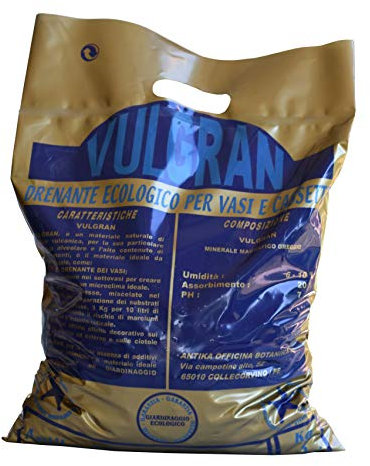 VULGRAN Substrato VULCÁnico para el Fondo de macetas y Cajas de Cactus y Plantas suculentas, para un Crecimiento vítreo y Saludable, Bolsa de 3 kg