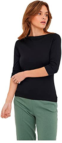 VERO MODA Womens Vmpanda 3/4 Top JRS Noos Longsleeve T - Shirt, Black, L UK