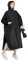 Gaga city Regenponcho Unisex Wasserdicht Fahrrad mit Tasche Vorne Wasserdichter Poncho mit Kapuze mit Durchgehender Reißver Schließung im Freien Schwarz