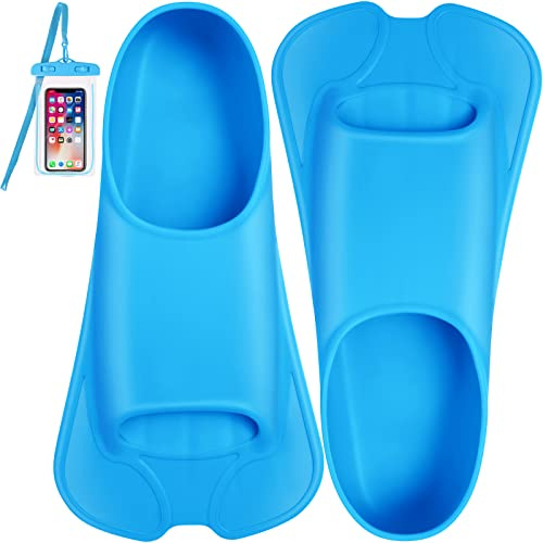 Swim Fins, Happyouth Swim Training Fins Short Fins Silicone Swim Flippers Swimming Fins with Mesh Bag for Lap Swimming Kids Adult Men Women