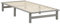 Homestyle4u Holzbett 90x200 Palettenbett Bettgestell mit Lattenrost Grau Futonbett Bett Bettrahmen Holz Kiefer Massiv