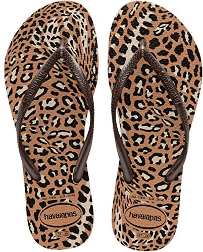 Havaianas Women Slim Animals, Rose Gold/Cafe, 2