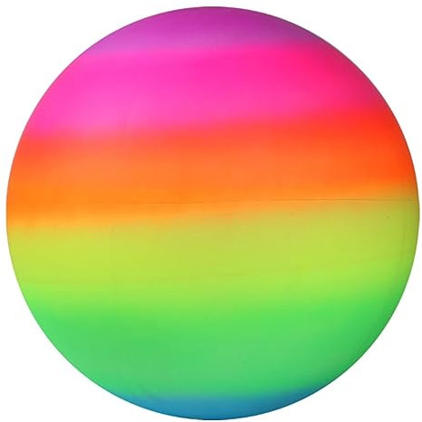 JOCXZI 1 PCS Pallone da Spiaggia-Pallone da Calcio Arcobaleno, 9 inch Pallone da Spiaggia, Palla in PVC Calcio Palline morbide per Interni ed Esterni Bambini Gioco Piscina