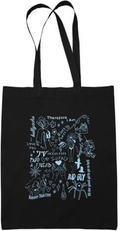 Willow Gifts Billie klotter tygväska – Eilish Happier Than Ever Bad Guy havsögon begrava en vän bärare shoppingväska