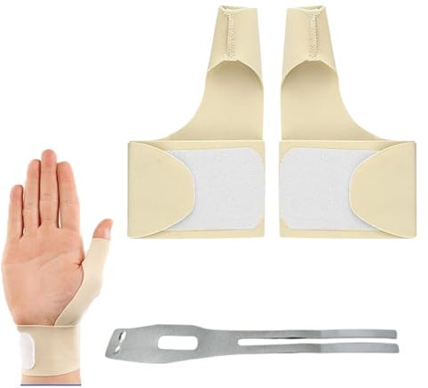Zonoori Daumenbandage Links Daumenschiene Rechts, Orthese Daumensattelgelenk, Handbandage Daumenorthese für Handgelenkschiene Tendinitis Arthritis Beige