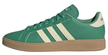 adidas Men's Grand Court Base 2.0 Shoes, Court Green/Warm Vanilla/Gum 3, 9.5 UK