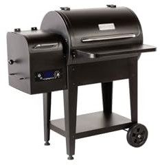 GEDA Barbecue a pelletsmoker 'Odin' 80°C – 265°C, barbecue a pellet con fuoco diretto, forno per affumicatura con sonda per carne, ripiano pieghevole, affumicatore ('ODIN 65', controller digitale)