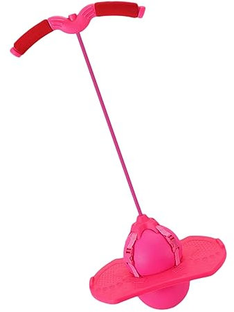 VICASKY Accessori sportivi flummies per palla giocattolo per esterni, palla giocattolo con corda in gomma, con manico, rosa