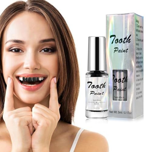 Black Tooth Paint,Professional Black Out Teeth Makeup,Quick Dry & Realistic, for Cosplay,Rotten Teeth Makeup and Missing Teeth SFX for Halloween Art Theater