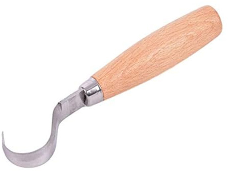 Scalpello di precisione Taglio a gancio fai-da-te, Strumenti per intaglio Cucchiaio ergonomico per la lavorazione del legno Storto Principianti Scultoreo Acciaio inossidabile Professionale Model