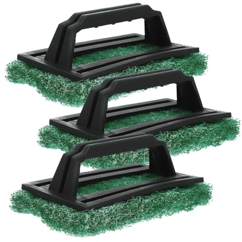 HANABASS Limpiador de Serigrafía 3 Unidades Cepillo para Tinta Mango Ergonómico Color Verde Resistente al Desgaste Accesorio de Limpieza para Impresión Textil y Gráfica