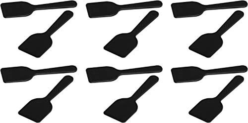 Fackelmann Raclette-Spachtel Set, Raclette-Schaber aus Kunststoff, hochwertiger Racletteschieber, Schaufel für Raclette-Pfännchen, Raclette-Zubehör (Farbe: Schwarz), Menge: 12 Stück