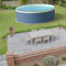 PLANET POOL Stahlwand Rundbecken Ø 450 Tiefe 90 cm Stahlmantel 0,3 mm & Innenfolie in Sandfarben 0,2 mm inkl. Einhängefilter und Sicherheitsleiter