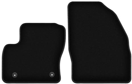 Wielganizator Velours Vorne Fußmatten passend für Ford Kuga MK1 (2011-2013) | Qualität: Basic - Genaue Passform, rutschfeste Untregrund 2-teilig - Schwarz