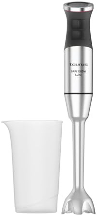 Taurus - Batidora de Mano 1500W, 20 Velocidades, Turbo, Pica Hielo, Inox