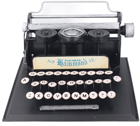 CHEOTIME Máquina de Escribir Manual Vintage, Escritura mecánica silenciosa y Antigua clásica y Suministros de Oficina para Escribir Letras, Accesorios Decorativos de Escritorio y