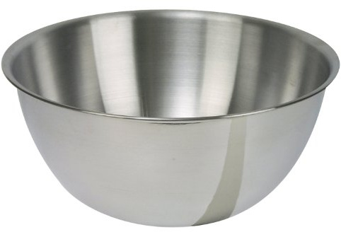Dexam 10 Litre, Stainless Steel Mixing Bowl, Polished Metal Kitchen Basin for Baking, Cooking and Food Prep, Dishwasher Safe