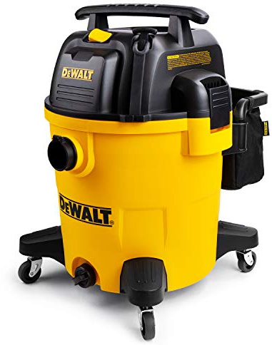 DEWALT 12 Gallon Poly Wet/Dry Vac, 5.5 HP Shop Vacuum Wet Vacuum Cleaner for Workshop, Jobsite, Commericial Area, Large Pick-Up Capacity, Yellow,DXV12P