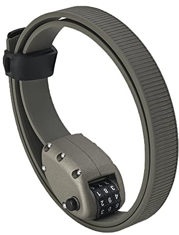 OTTOLOCK HEXBAND Cinch Lock - Lightweight Anti Theft Combination Bike Lock, Compact, Extra Tough, Bicycle Accessories, Grey, 30 Inch