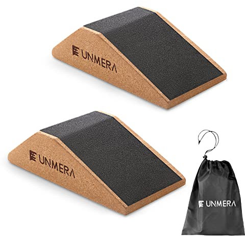 Kniebeugen-Keilblock aus Kork, rutschfest, professionelle Kniebeugenrampe, professionelle Kniebeugenrampe für Gewichtheben und Fitness, 2 Stück
