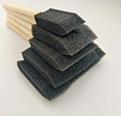 2 x 5 Pieces Foam Brush, Sponge Foam Paint Brushes Set for Arts and Crafts, Painting, Varnishes, Stains, Glue, Watercolour, Oil Canvas Boards | Arts and Crafts Supplies (5 Assorted Sizes)