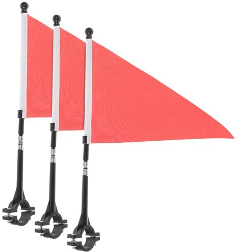 Yardenfun Kids Bike Safety Flag Handlebar Attachment Reflective Bicycle Flag for Cycling Scooters Trailers Outdoor Visibility