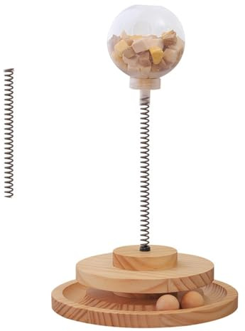 Boule de fuite de nourriture pour chat, jouet de puzzle pour chat piste de boule de chat avec mangeoire interactive pour chat jouet distributeur de collations pour chat jouet de puzzle pour chat