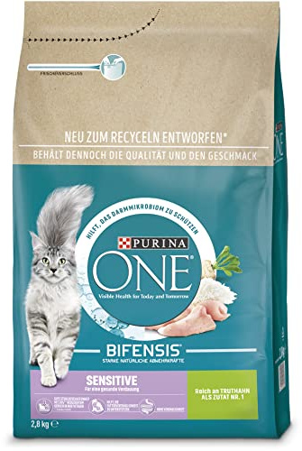 PURINA ONE Sensitive rik på kalkon katt torrfoder 2,8 kg påse