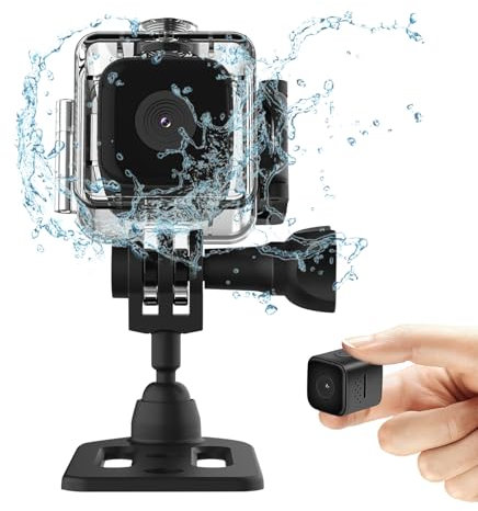 LXMIMI Mini Caméra Espion, Mini Caméra Cachée HD 1080P, Mini Caméra Magnétique avec Coque Étanche, Vision Nocturne Automatique et Enregistrement en Boucle pour la Maison/Bureau Caméra de Sécurité