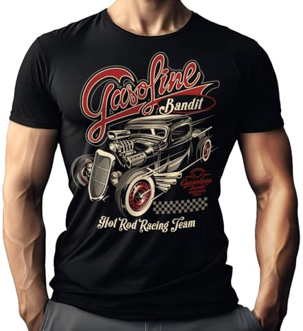 Herren T-Shirt für US-Cars Classic Auto Oldtimer Fans: Hot Rod Racing
