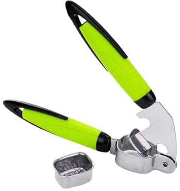 Cabilock Prensa De Ajo De Acero Inoxidable Molinillo De Ajo Picadora De Ajo Rebanador De Ajo Cebolla En Polvo Ralladores De Queso Cortador De Ajo Black