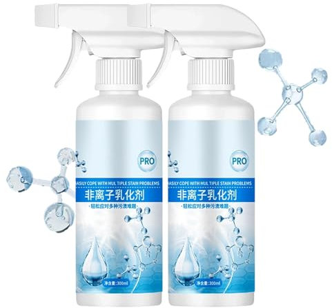 Fleckenentferner Kleidung,Teppichreiniger,Fleckenspray, Stain Remover,Polsterreiniger,Polsterreiniger Auto,Polsterreiniger Sofa mit Sofortiger Wirkung,Non Ionic Emulsifying (2, 300ml)