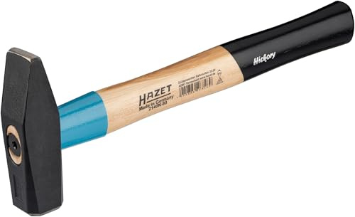 HAZET Martillo de cerrajero BluGuard 2140N-80, 350mm de longitud, cabeza de martillo de 800g, con tornillo de cuña para máxima seguridad, acero de calidad y mango ergonómico