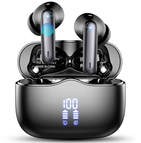Bluetooth Kopfhörer, Kopfhörer Kabellos Bluetooth 5.4 In Ear Kopfhörer mit 4 ENC Noise Cancelling Mic, Kabellose Kopfhörer Tiefer Bass Wireless Earbuds 40Std, IP7 Wasserdicht Ohrhörer LED Anzeige