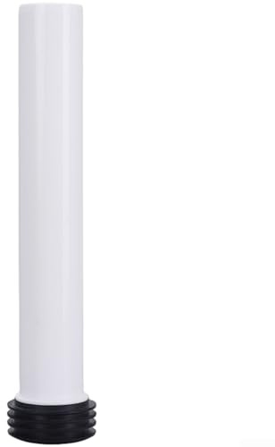Tube de chasse d'eau en polypropylène de 28 cm pour système de toilette dissimulé, extension de tuyau de chasse compatible avec les réservoirs muraux, installation manuelle de vidange de bidet, blanc