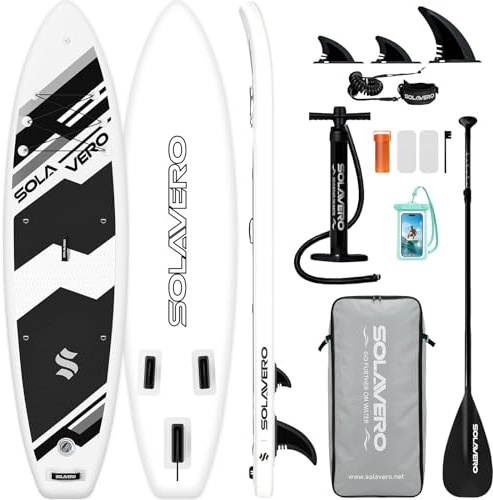 SOLAVERO 11'Inflatable Stand Up Paddle Board Kit, for Adults & Youth