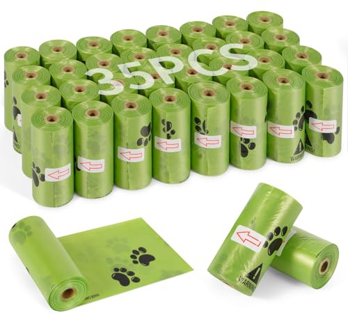 MAILLARD 700Unidades Bolsas Caca Perro, 30x22cm Bolsa Caca Perros, Robusto y Prueba de Fugas Bolsas Excrementos Perros, Portátil Dog Poop Bags para Interiores y Exteriores, Verde